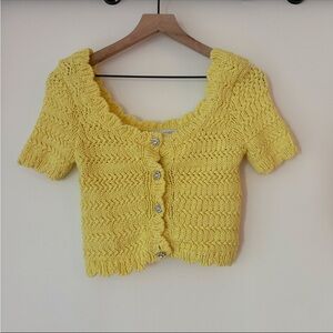 Zara Yellow Knit Top
